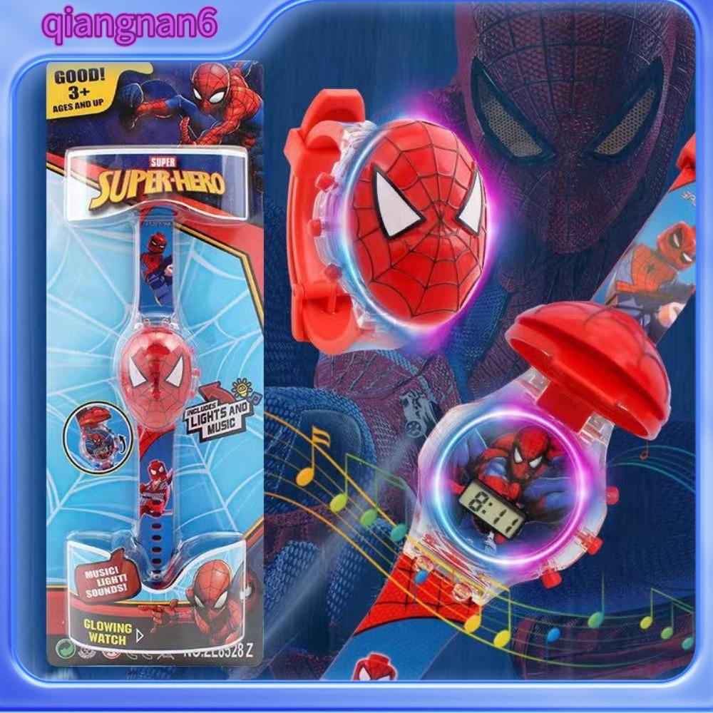 [COD]Super Hero Children's Watches Kuromi Luminous Cartoon Clock with Music Flash Light Wristwatch Party Decoration