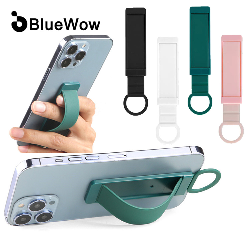 BlueWow Portable Slim Grip Holder Telescopic Finger Kickstand Cell Phone Strap Adhesive Loop Finger Holder for Most Smartphones