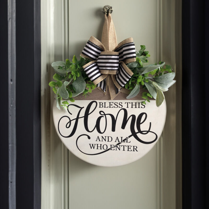 1pc Welcome Hanging Wooden Ornament For Front Door, Home Decor, Outdoor, Fall Decor