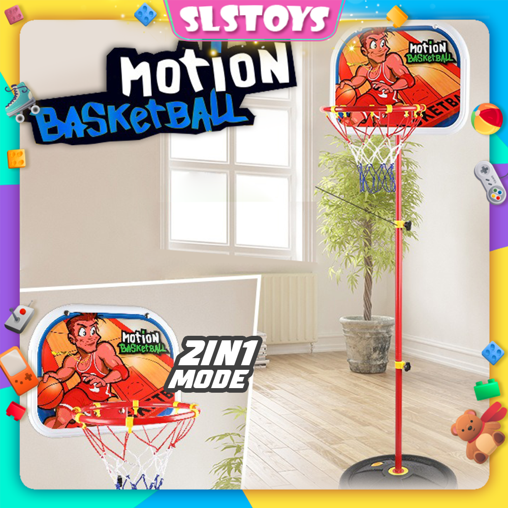 Tyre Basketball Stand For Kids Children Exercise Height Sports Outdoor Indoor Toy Bola Keranjang Mainan Sukan Kanak