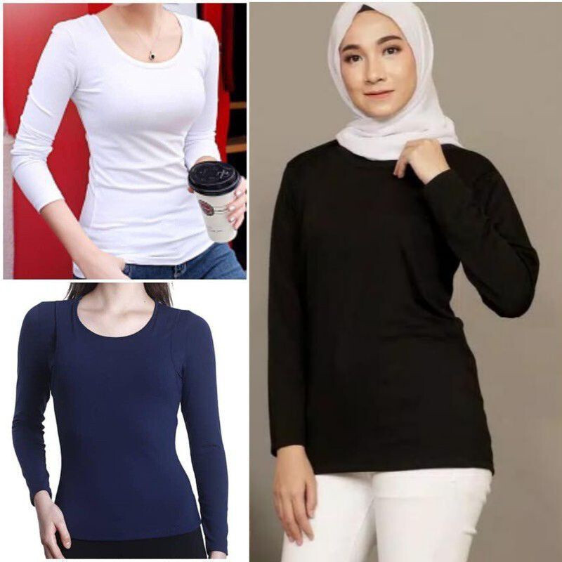 Inner= baju lengan panjang inner & Leggings perempuan muslimah kain 100% cotton stick