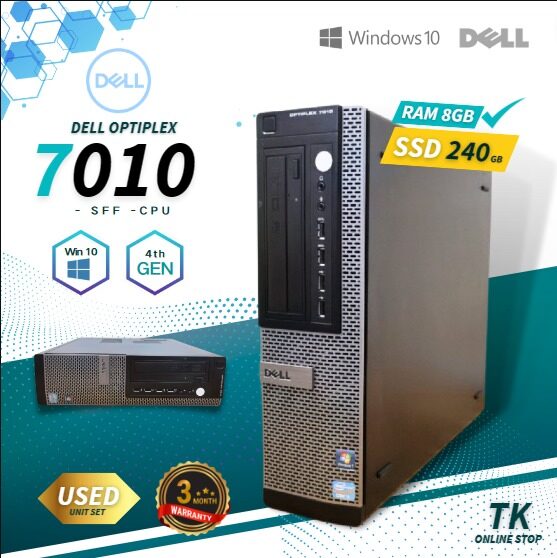 Desktop/CPU Dell OptiPlex 780 - SFF - Core i5 4th Gen / Ram 8GB & SSD 256GB used