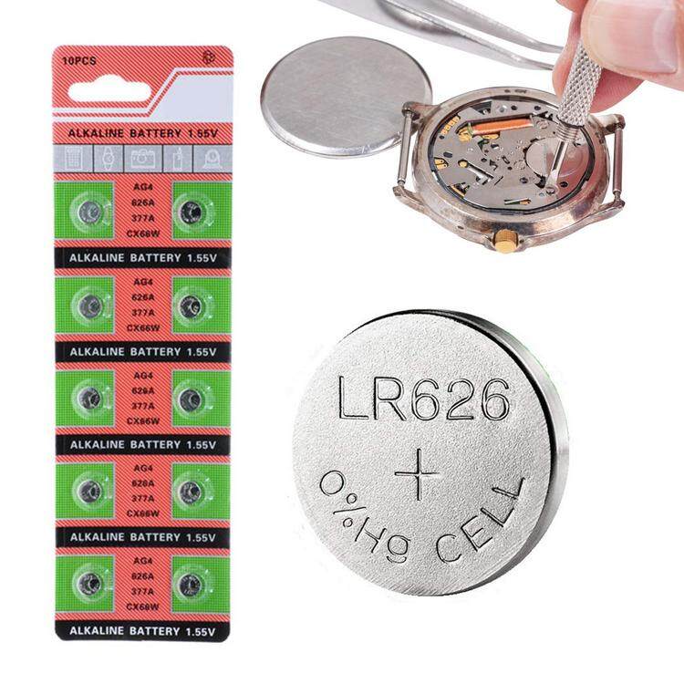 1.55V Original AG4 377A 377 LR626 SR626SW SR66 LR66 Silver Oxide 10pcs Battery For Watch Camera Remote Control Electric Scale superb