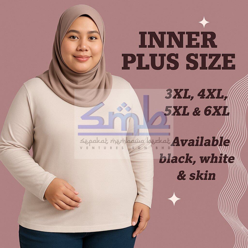 (PMN) Baju Inner Cotton PLUS SIZE Lengan Panjang / Inner Baju BIG SIZE