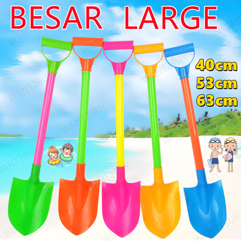  40/53/63cm Large Plastic Snow Beach Shovel Digging Sand Play Tools Dune Spoon Children Outdoor Fun Toys for Kids Gift