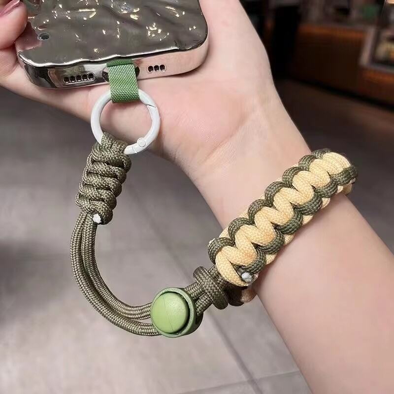 2024 New Handmade Woven Adjustable Phone Lanyard Outdoor Universal Case Crossbody Cord Chain Anti-lost Wrist Strap Charm Chain