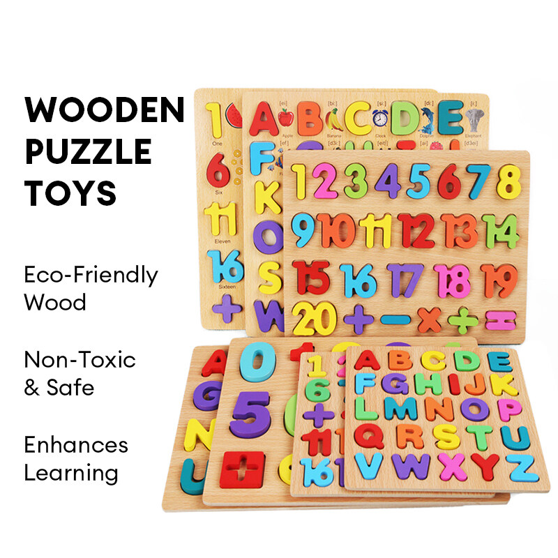 baby toys ABC Learning Letters alphabet number shape kids toys wooden jigsaw puzzle Montessori Early Learning Toys
