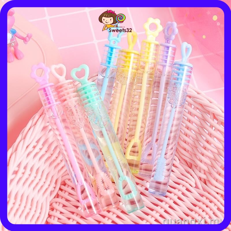 ( 24pcs )Tube Bubble Water Bubble Stick Children Blowing Bubble Toys Outdoor Party Wedding Birthday