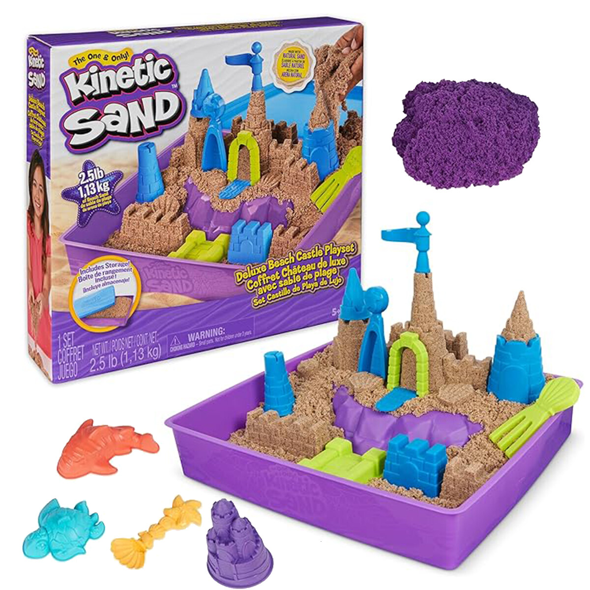 39 Pcs Kinetic Sand Playing Toy DIY Beach Tool Sandbox Set Purple Pink Blue Play Sand For Kid