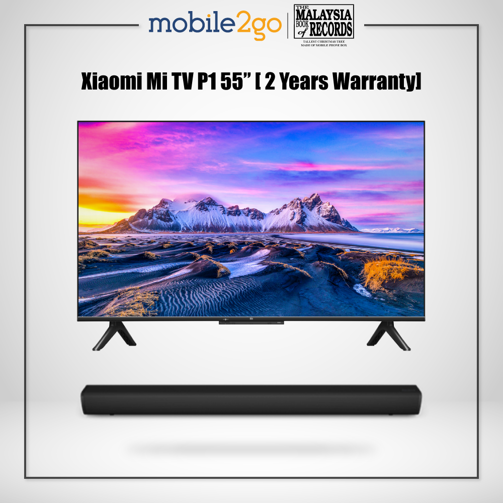 [MY SET - 2 Years Warranty] Xiaomi Mi TV P1 55 Inch - Smart Android TV (4K Resolution, Built-in Google Play, YouTube, Netflix and More)