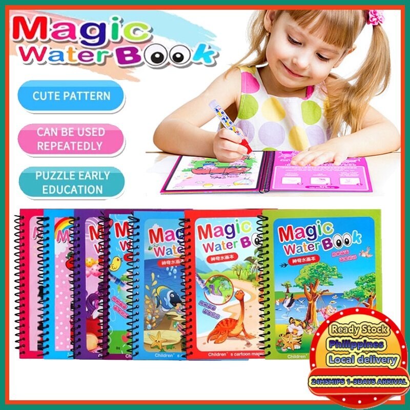 Magic Water Drawing Book  Reusable Graffiti Coloring Book for Kids Early Education & Fun Painting