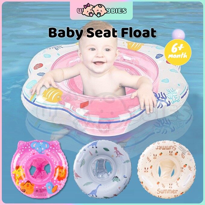 Woobbies Inflatable Baby Seat Float Security Swimming Ring Pelampung Pool Float Seat Pelampung Duduk