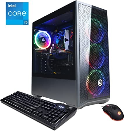 CYBERPOWERPC Gamer Xtreme VR Gaming PC, Intel Core i5-11400F 2.6GHz, GeForce RTX 3050 8GB, 8GB DDR4, 500GB PCI-E NVMe SSD, WiFi Ready & Win 11 Home (GXiVR8060A12), Black