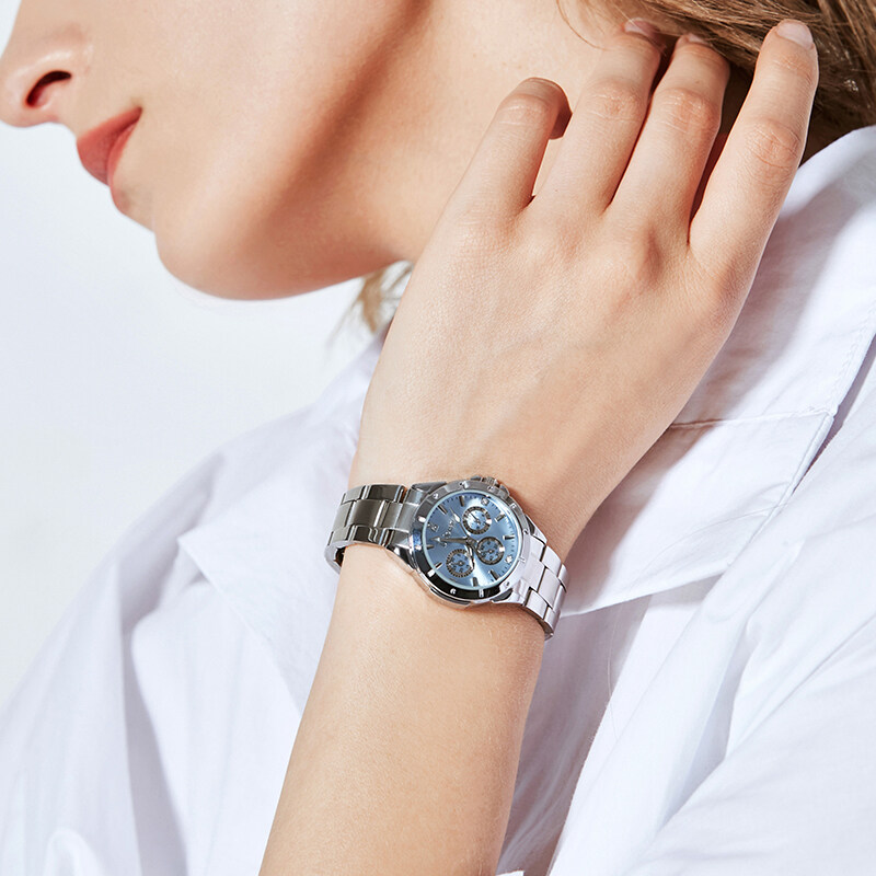 NARY New Women Fashion Watches Classical Stainless Steel Band Quartz Watch Waterproof Simple Casual Business Elegant Wristwatches Ladies Clock 128