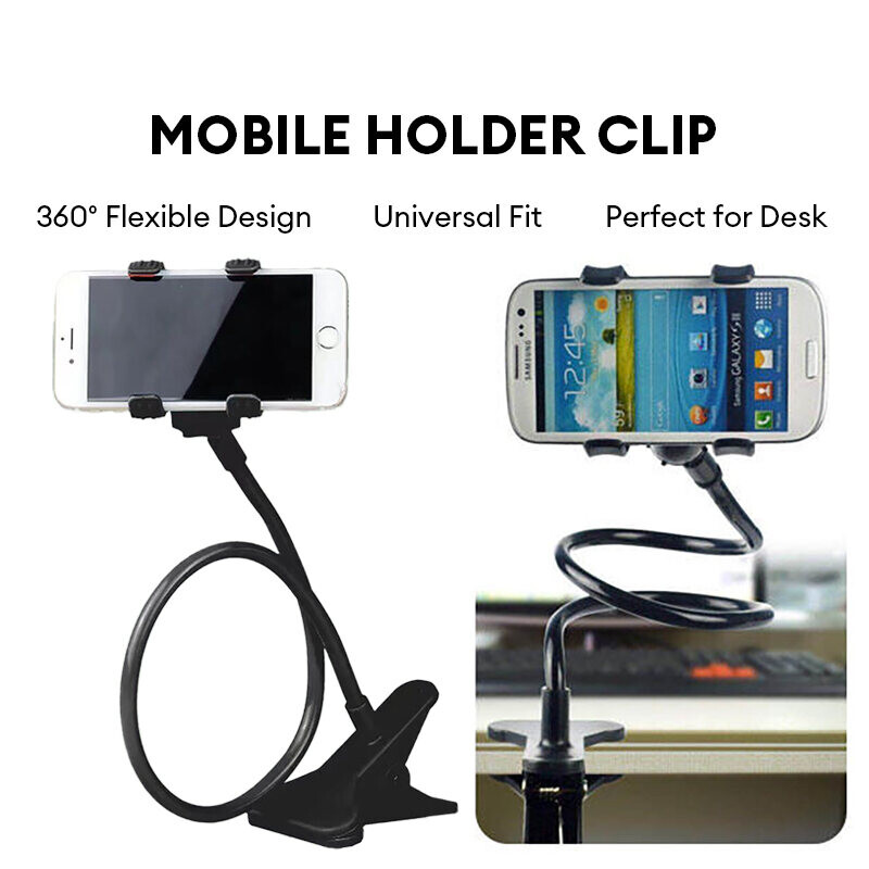 Mudah alih fleksibel 360 darjah universal desktop mudah alih lengan panjang lazy pemegang telefon berdiri dengan Clipper