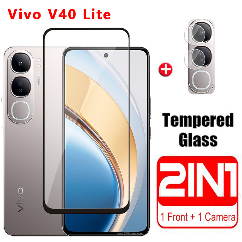 Tempered Glass For Vivo V40 Lite 4G 5G 2024 Screen Protector Full Cover Phone Protective Film For VivoV40 V40Lite VivoV40Lite 40Lite Camera Lens