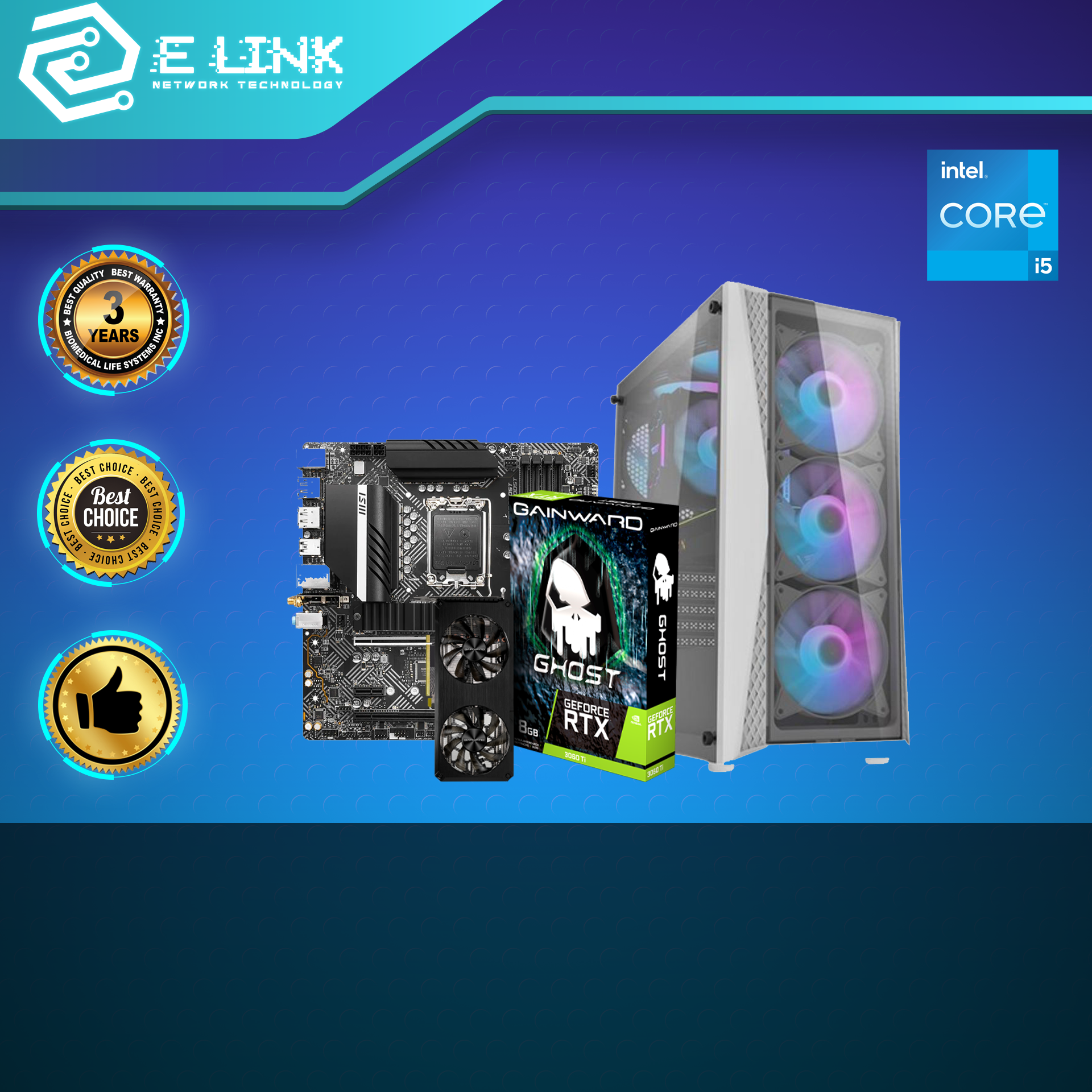 Gaming Pc Intel Core I5-12400F With( User Ghost Geforce Rtx 3060 ti