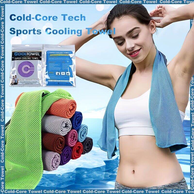Sports towel sweat absorbing gym sweat wiping towel summer women's quick drying cold and portable cold feeling special cooling running and traveling