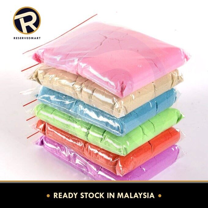 1kg Reservedmart Kids Toy Magic Sand Diy Indoor Outdoor Play Toys (7 Color) (Opp Pack)