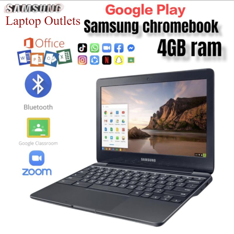 Laptop Samsung Chromebook 16GB/SSD GOOD for Office Brand New Condition || Play Store