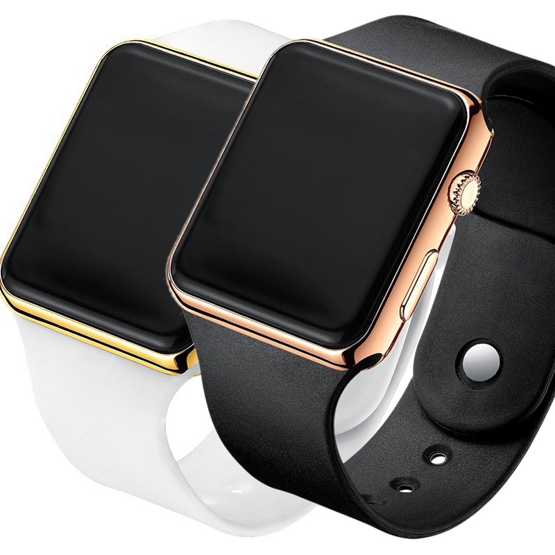 Fashion LED Sport Watches Square Digital Watch Couple Student Silicone WatchStrap WH0360-80